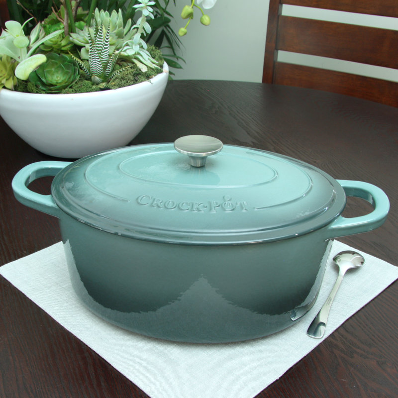 Crockpot Artisan 7 qt. NonStick Cast Iron Oval Dutch Oven & Reviews